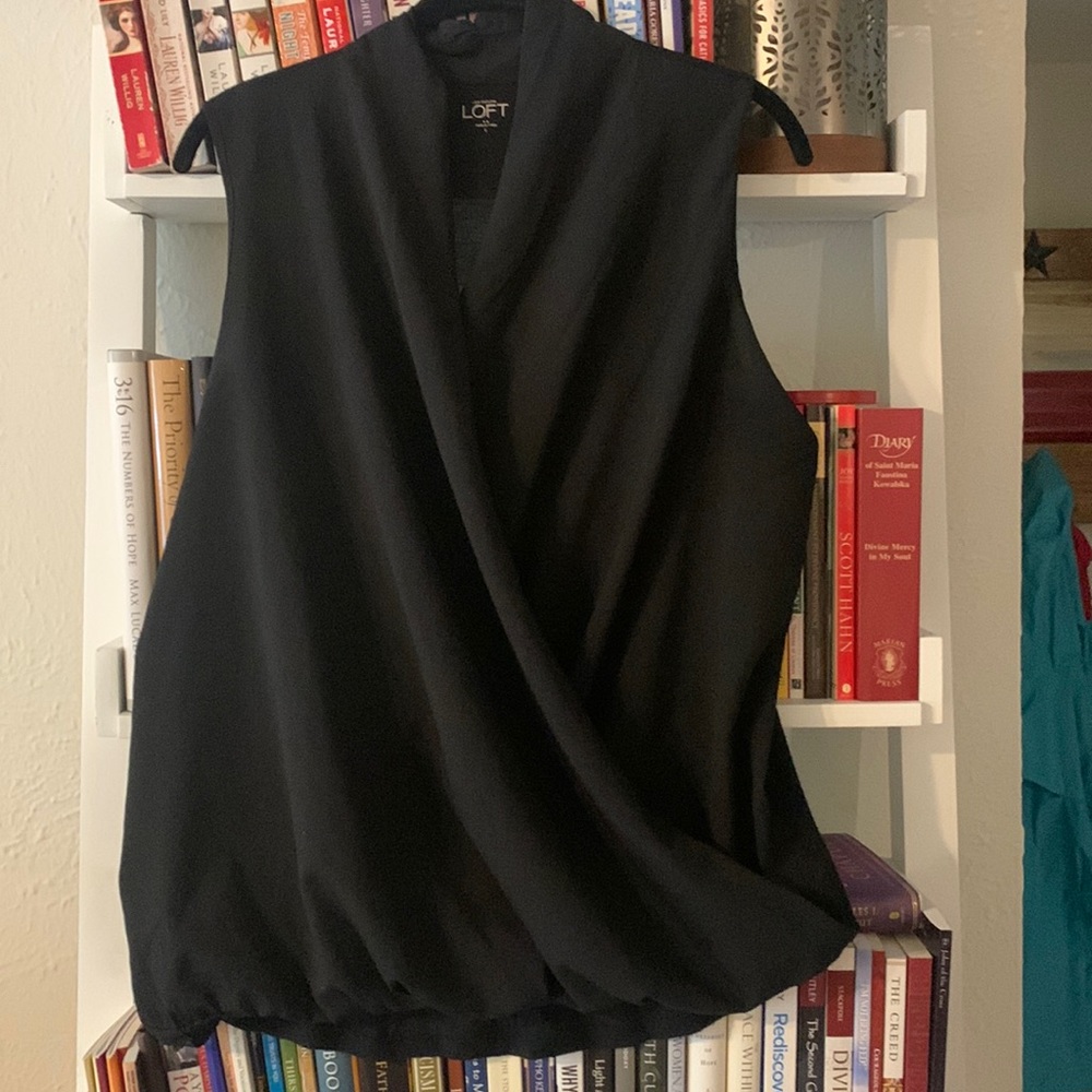 Black V-Neck Top